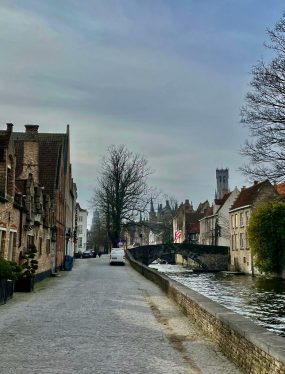 Vakantie in België: Blik vanaf de Groenerei op het centrum van Brugge