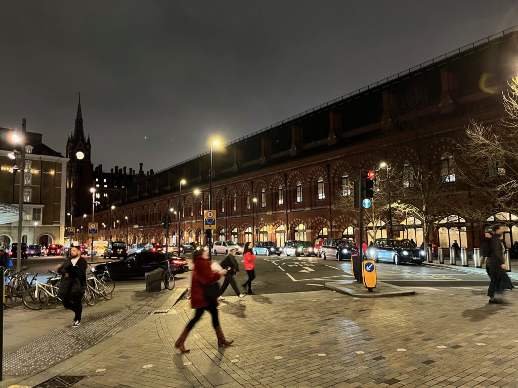 St Pancras Station by night