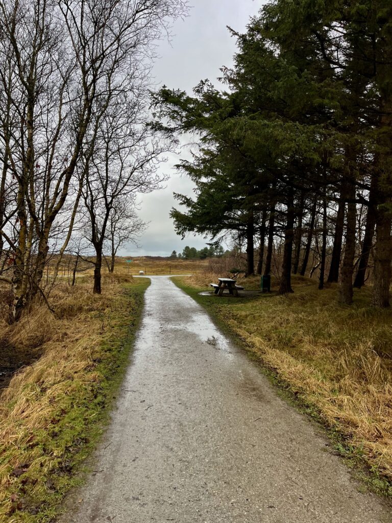 Even verderop raakt dit wandelpad het Scheepstrapad...