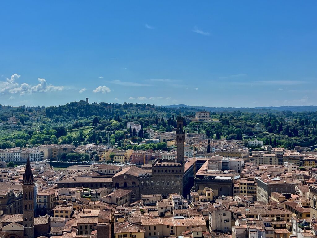 Uitzicht over beide oevers van Florence