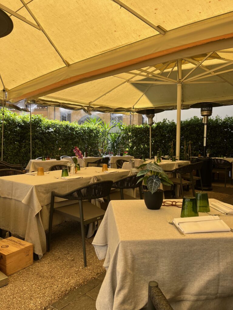 Het terras van Ristorante All’Olive
