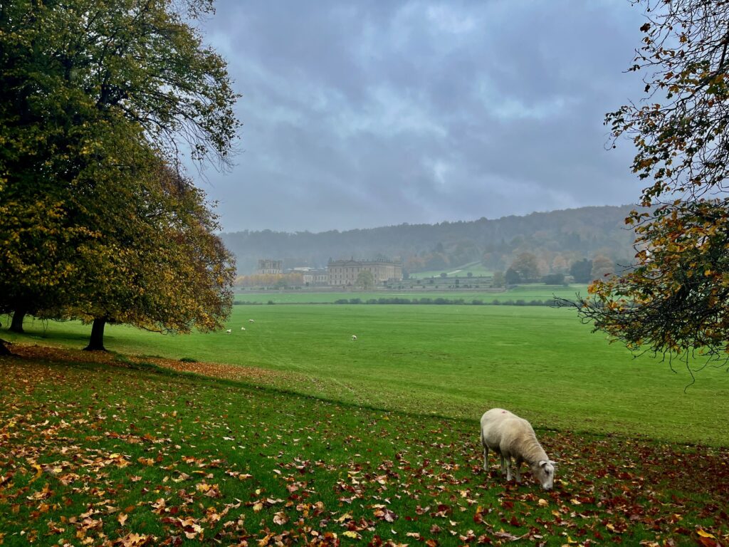 Chatsworth House en Baslow Edge: Eerste blik op Chatsworth House