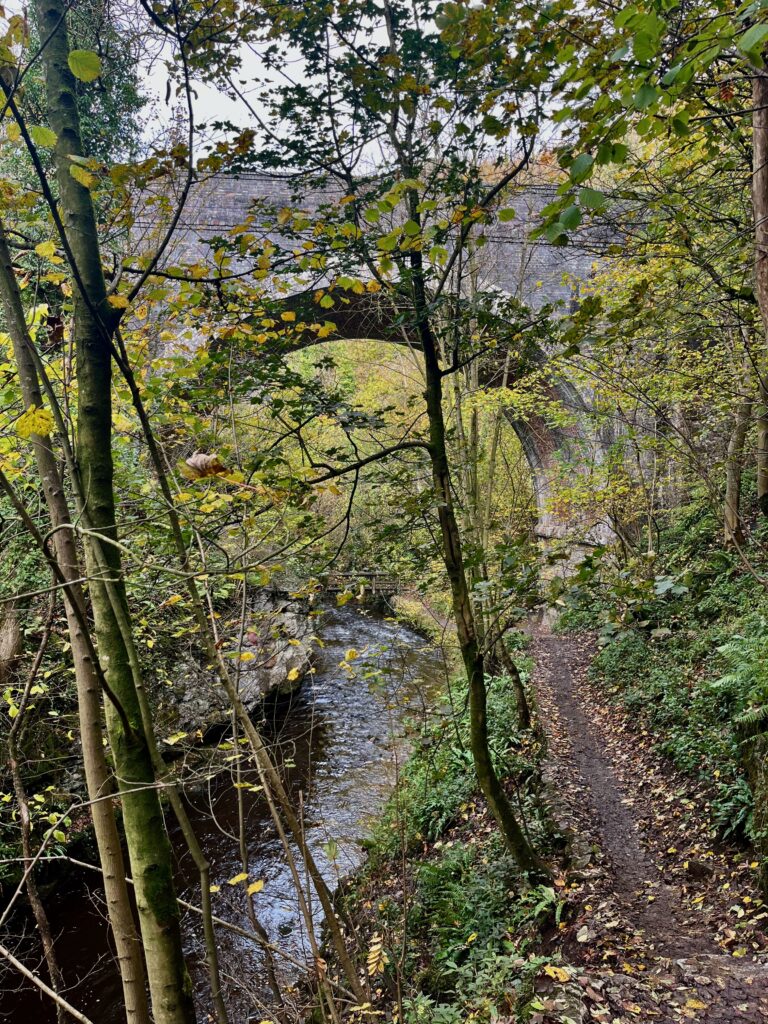 Chee Dale met één van de viaducten van het Monsal Trail